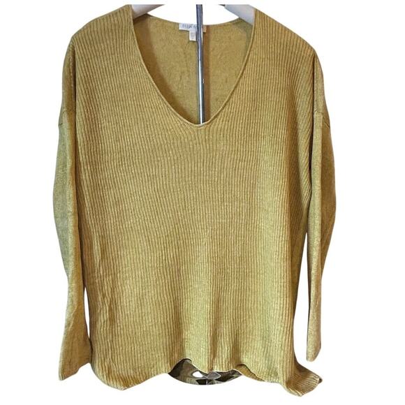 Eileen Fisher Women's 100% Italian Linen Delave Oversized Boxy Knitted Top S - Picture 1 of 9